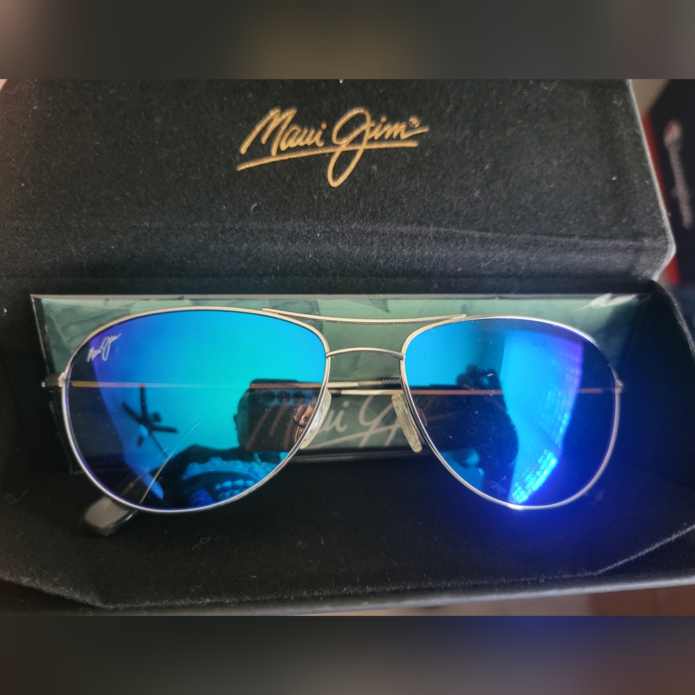 Maui Jim Blue Aviator Sunglasses